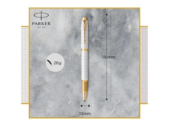 Roller Parker IM Premium Pearl GT Fin encre noire