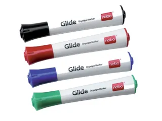 Viltstift Nobo Whiteboard Glide Rond Assorti 3mm Blister à 4st - 2