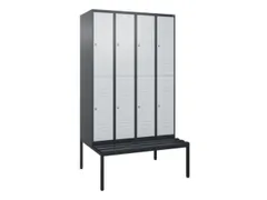 armoire vestiaire avec banc à deux niveaux HxlxP 2120x1200x815mm