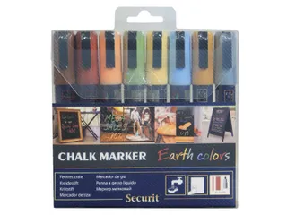 Krijtstift Securit Sma-510 Schuin 2-6mm Assorti Aardetinten - 2
