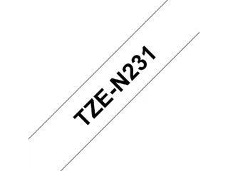 Labeltape Brother P-touch TZe-N231 ongelamineerd 12mm zwart op wit - 2