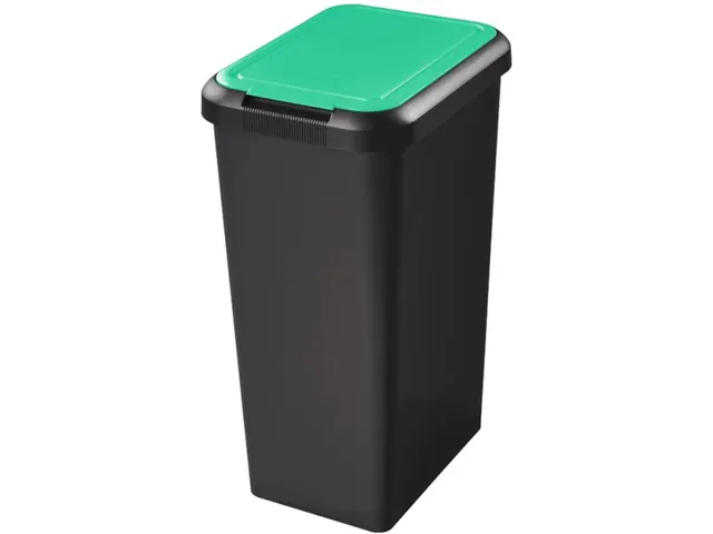 Afvalbak CEP Touch & Lift groen 45 liter de ideale basis voor jouw mil