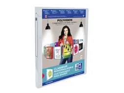 Presentatieringband Oxford Polyvision A4 4 rings O-mech 15mm transpara