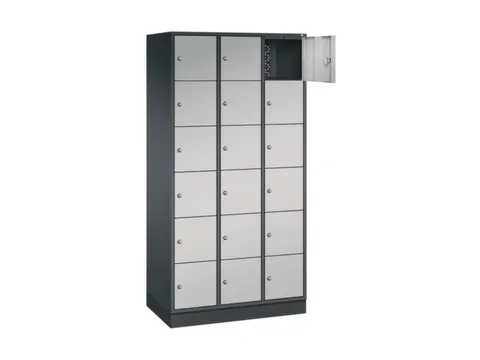 lockerkast,HxBxD 1950x920x500mm,3x6vakken,cil.-slot,sokkel