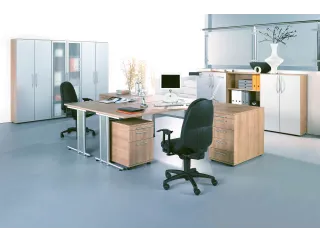 kantoorstelling,HxBxD 1880x800x330mm,4xhouten vloer,5ordnerhoogtes - 3