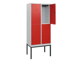 dubbeldekse locker,HxBxD 1950x800x500mm,2x2vak.,vak B 400mm - 2