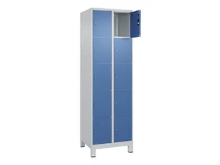 lockerkast,HxBxD 1950x600x500mm,2x5vakken,vak B 300mm,cil.-slot,voeten - 1