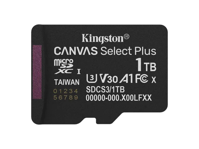 1TB micSDXC Canvas Select Plus Gen3 150R A1 enkel pakket zonder ADP