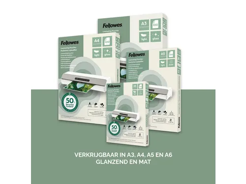 Lamineerhoes Fellowes A4 Light Duty recycled glans 100stuks