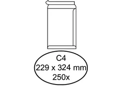 Envelop Quantore Akte C4 229x324mm 120 Gram Zelfklevend Wit 250 Stuks