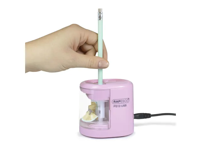 #Rapesco PS12-USB - Autopuntenslijper rose