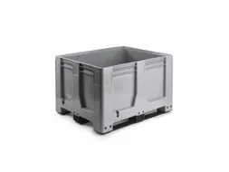 Palletbox,HxLxB 760x1200x1000mm,610l,HDPE,grijs,wanden gesloten