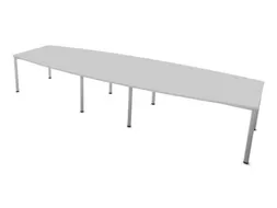 vergadertafel,HxBxD 740x4000x1400mm,vatvormig,MP-lichtgrijs