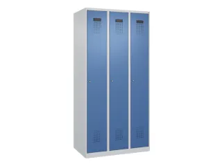 locker,HxBxD 1850x900x500mm,3vak,vak B 300mm,cil.-slot,staand op vloer - 3