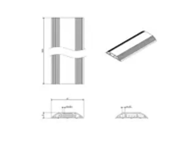 OUTLET Protège-câbles Dataflex gris clair droit 300cm