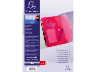 Geperforeerde Tas PP klittenband PP A4 Assorti - 6