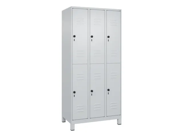 dubbeldekse locker,HxBxD 1950x900x500mm,3x2vak.,vak B 300mm