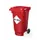 UN-bak,v. spuitbussen,kunststof,rood,200l,HxLxB 1045x674x580mm
