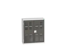 wandkast 900x800x350mm 2xStalen bodem sokkel Ral 7035 front Ral 7016