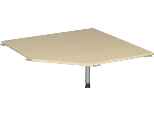 koppelelement voor bureau,90 °,BxD 1230x1230mm,blad esdoorn,hoekig