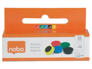 Magneet Nobo 24mm assorti 10st - 8