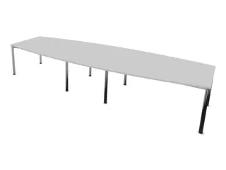 vergadertafel,HxBxD 740x4000x1400mm,vatvormig,MP-lichtgrijs - 1