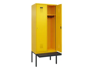 locker met bank,HxBxD 2120x800x815mm,2vak,vak B 400mm,cilinderslot - 1