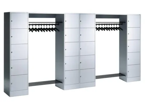locker met kapstok,HxBxD 1950x3720x480mm,romp RAL7016,front RAL7016