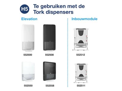 Tork 100585 PeakServe Continu Handdoek Universal H5 1-laags 410 vel