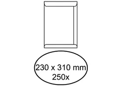 Envelop Akte 230x310mm Zelfklevend 100gr Wit