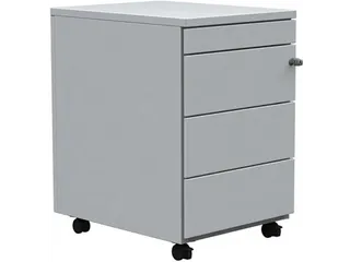 Mobiele ladenblok, 3 laden + pennenlade, wit - 3