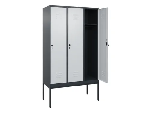 locker,HxBxD 2120x1200x500mm,3vak,vak B 400mm,draaigrendel