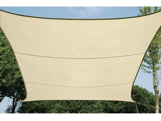 Waterdoorlatend Zonnezeil Vierkant 3.6x3.6m Champagne