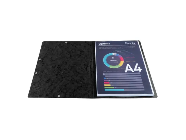 Chemise à élastique sans rabat carte lustrée 400gm2 - A4 - Noir