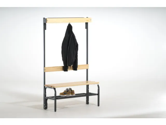 Banc vestiaire 1650x1015x375mm bois/anthracite RAL7016