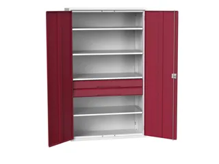 universele kast,HxBxD 2000x1300x550mm,4xStalen bodem,2lade(n) - 1