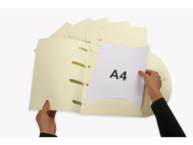 Smartfolder geperforeerde opbergmappen A4 Beige 6 stuks