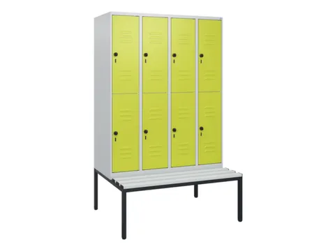 Dubbeldekse dekenkist,HxBxD 1950x1200x815mm,4x2vak.,vak B 300mm