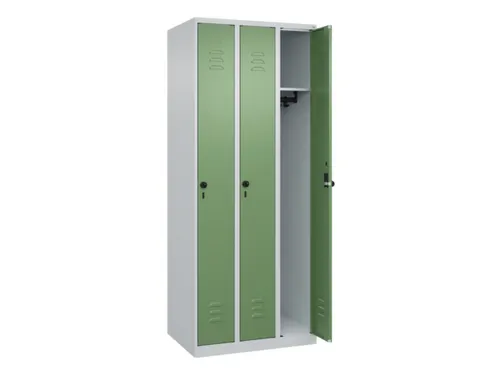 locker,HxBxD 1850x750x500mm,3vak,vak B 250mm,draaigrendel