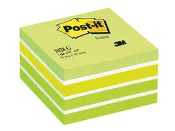 Memoblok 3M Post-it 2028 76x76mm kubus pastel groen