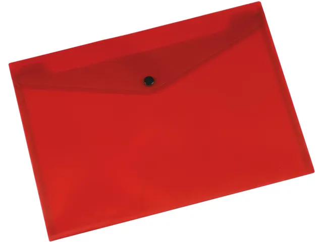 Documentenmap A4 172 Micron Drukknopsluiting Rood