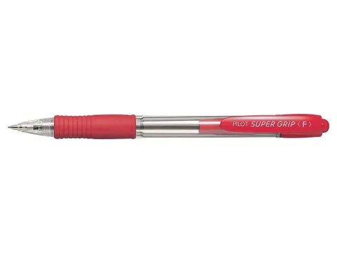 Balpen Pilot Super Grip F 0.7mm Fijne punt Rood