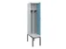 locker met bank,voor scheiding van kleding,HxBxD 2120x400x815mm,1vak
