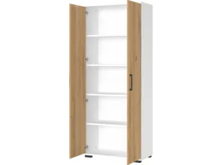 dossierkast,HxBxD 2000x800x400mm,4xinlegbodem,5ordnerhoogte,romp wit - 3