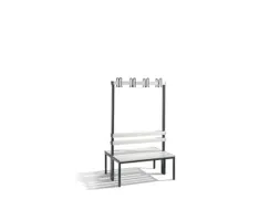 Omkleedbank L 1000Mm Pvc-Zitlatten Dubbelzijdige Hakenlijst Ral7021