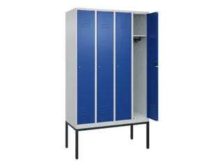 locker,HxBxD 2120x1200x500mm,4vak,vak B 300mm,cil.-slot,voetonderstel - 2