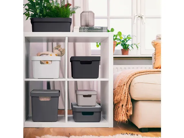 Sigma Home opbergbox 9L antraciet - 35x24,6x12,2cm