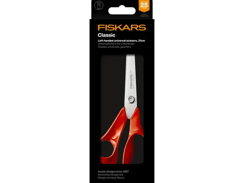 Schaar Fiskars Classic universeel 21cm links rood