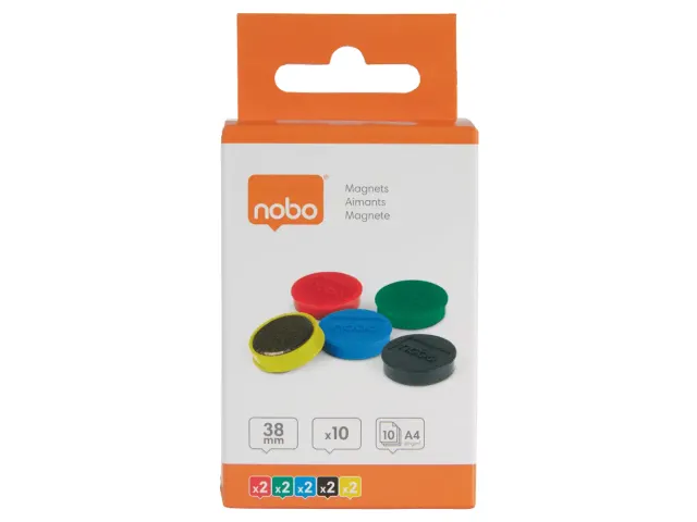 Magneet Nobo 38mm assorti 10st