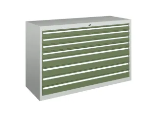 ladekast HxBxD 800x1023x600mm 8laden slot RAL7035 front RAL6011 - 2